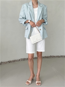 Blue Verni Linen Jacket (will ship within 1~2 weeks)