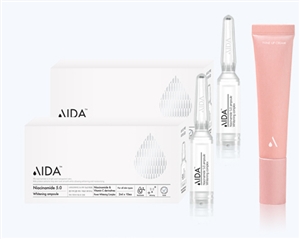 (Free Hydra Tone Up Cream) AIDA Cosmetic Niacinamide 5.0 Whitening Ampoule 2Set