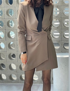 Brown Jacket Dress (will ship within 1~2 weeks)