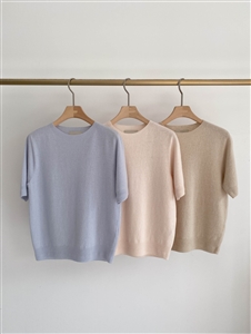 Wool Cashmere Knit (Pink/Sky/Beige)  (will ship within 1~2 weeks)
