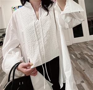 White Lace Lanvin Blouse  (will ship within 1~2 weeks)