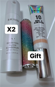 (Free Gift : Glow Cream & Lip Balm with 2 sun serums) SKIND Boosting Glow Sun Serum 50ml SPF50+/PA+++