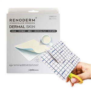 WonBiogen RENODERM Dermal Skin, Hydrocolloid Dressing Pads (3.9 x 3.9 inches, 10pcs)